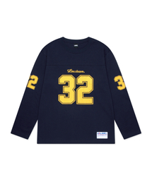 FOOTBALL LONG SLV TEE navy