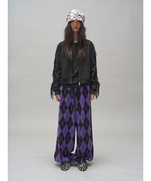 SOMSOC（ソムソック）の「ARGYLE CONTRAST KNITTED PANTS _PURPLE（その他パンツ）」