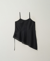 MAKE A TOAST（メイクアトースト）の「アンバランスフリルスリーブレストップ ブラック MBESTO015BK（シャツ/ブラウス）」