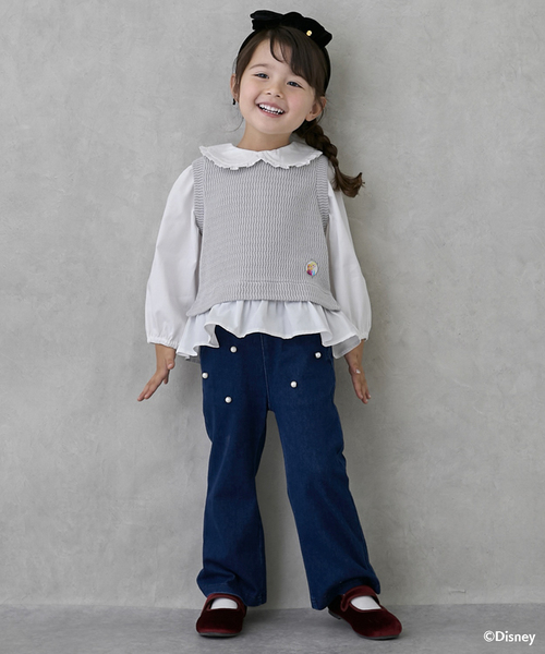 petit main（プティマイン）の「【Frozen】ベストドッキングトップス（ベスト・キッズ・アイボリー/グレー・110cm/90cm/100cm/120cm/80ｃｍ/130cm）」の9枚目の写真