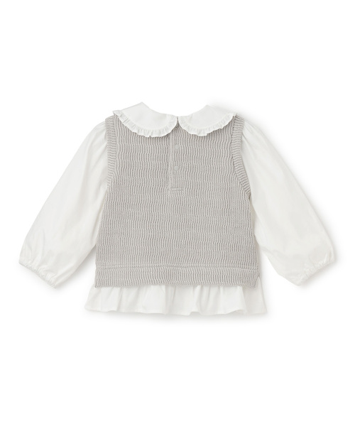 petit main（プティマイン）の「【Frozen】ベストドッキングトップス（ベスト・キッズ・アイボリー/グレー・110cm/90cm/100cm/120cm/80ｃｍ/130cm）」の14枚目の写真