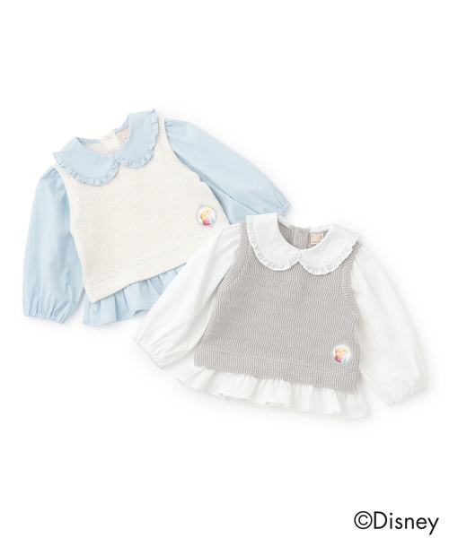 petit main（プティマイン）の「【Frozen】ベストドッキングトップス（ベスト・キッズ・アイボリー/グレー・110cm/90cm/100cm/120cm/80ｃｍ/130cm）」の5枚目の写真