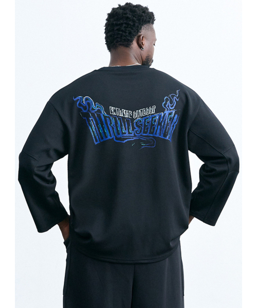 AIRIT(アイリット)の「フレイムコンフィオーバーLSAM1202BK(Tシャツ/カットソー・メンズ・ブラック・FREE)」の1枚目の写真