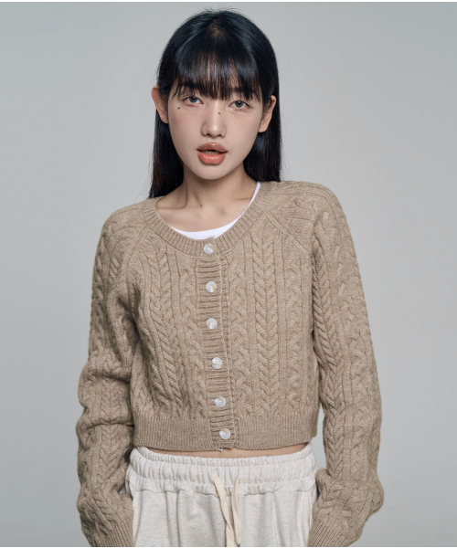 CHICKS(チックス)の「ユーズケーブルカーディガン ベージュ(カーディガン/ボレロ・レディース・その他・S/M)」の2枚目の写真
