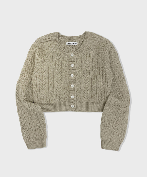 CHICKS(チックス)の「ユーズケーブルカーディガン ベージュ(カーディガン/ボレロ・レディース・その他・S/M)」の4枚目の写真