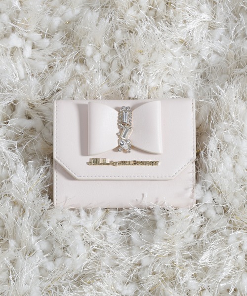 JILL by JILL STUART(ジルバイジルスチュアート)の「【お気に入り登録7,000件超え】リボンビジューウォレット(財布・レディース・ブルー/ブラック系その他2/ピンク系その他/ホワイト系その他2・FREE)」の2枚目の写真