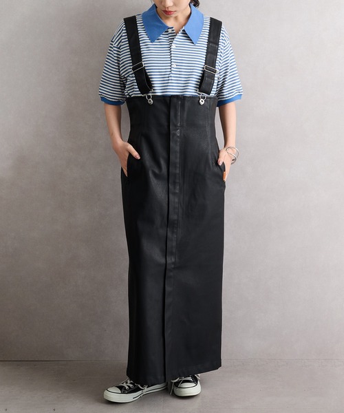 STAR&STRIPE（スターアンドストライプ）の「【STAR&STRIPE】ボーダーポロTシャツ BODER POLO TEE（ポロシャツ・レディース・ライトブルー/ブラック/グレー/ライトブラウン/ブラウン/ライトグレー/ブラック系その他2/グレイッシュベージュ/サックスブルー・M）」の18枚目の写真