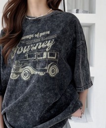 ピグメントプリント オーバーサイズ Tシャツ