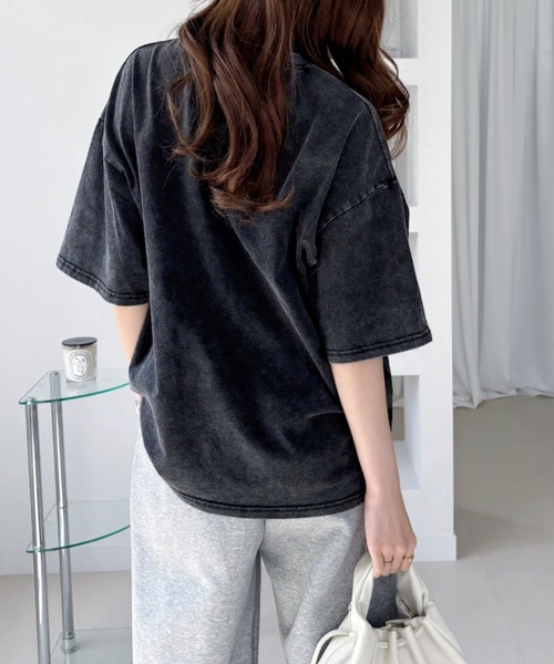 Ada.(エイダ)の「ピグメントプリント オーバーサイズ Tシャツ(Tシャツ/カットソー・レディース・ブラック系その他3/ブラック系その他/ブラック系その他2・L/M)」の20枚目の写真