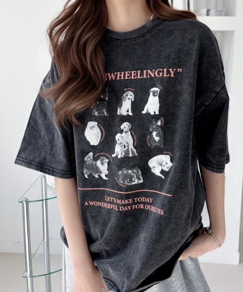Ada.(エイダ)の「ピグメントプリント オーバーサイズ Tシャツ(Tシャツ/カットソー・レディース・ブラック系その他3/ブラック系その他/ブラック系その他2・L/M)」の18枚目の写真