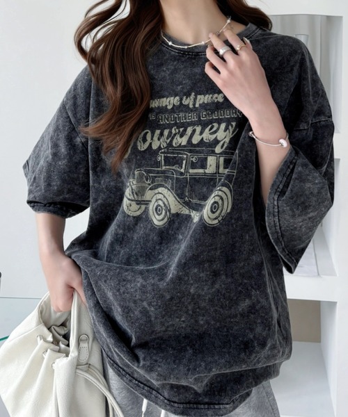 Ada.(エイダ)の「ピグメントプリント オーバーサイズ Tシャツ(Tシャツ/カットソー・レディース・ブラック系その他3/ブラック系その他/ブラック系その他2・L/M)」の15枚目の写真
