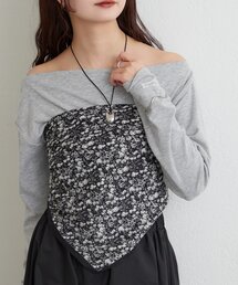 mystic（ミスティック）の「モノクロフラワー スカーフ（バンダナ/スカーフ）」