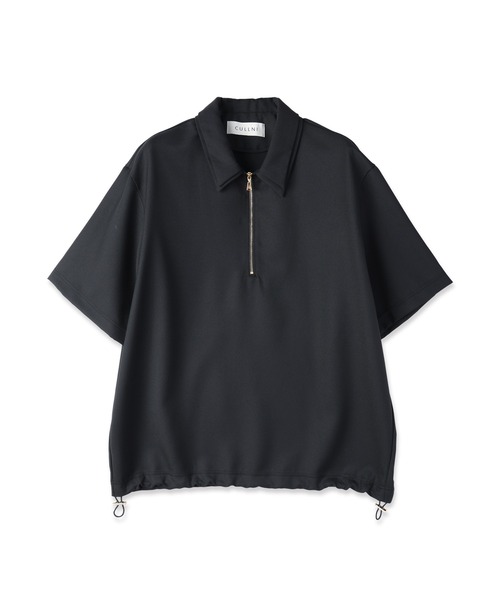 Dry Gabardine Layered collar Half Zip Shirt（シャツ/ブラウス
