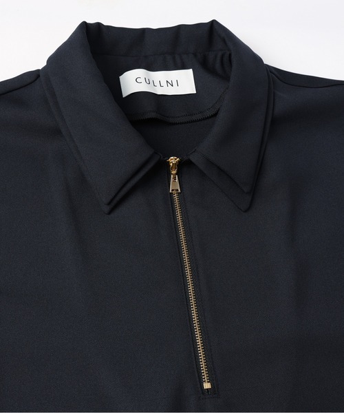 CULLNI(クルニ)の「Dry Gabardine Layered collar Half Zip Shirt(シャツ/ブラウス・メンズ・カーキ/ブラック/ネイビー/チャコール・2/1/0)」の13枚目の写真