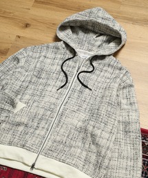 ATELANE（アテレーン）の「ATELANE /ブラッシュドツィード/ZIPパーカー（パーカー）」