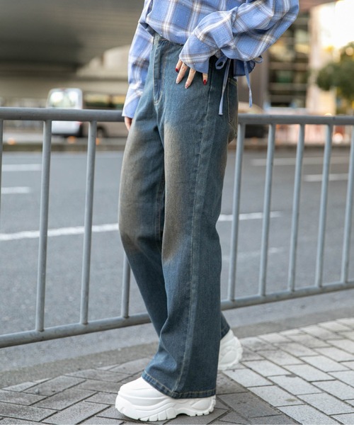 GORGE(ゴージ)の「《フレアシルエット》デニムパンツ/オールシーズン(デニムパンツ・レディース・ブルー/ピンク/ブルー系その他・F)」の16枚目の写真