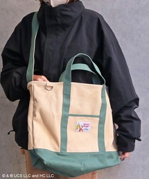 ACCOMMODE（アコモデ）の「【365Curious】Curious George バイカラーキャンバストート（トートバッグ）」