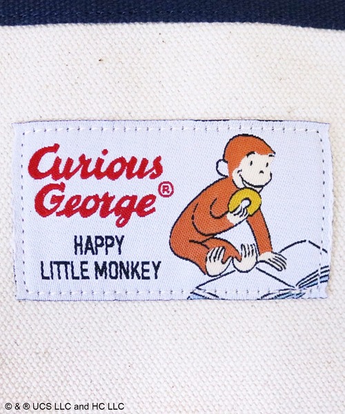 ACCOMMODE(アコモデ)の「【365Curious】Curious George バイカラーキャンバストート(トートバッグ・レディース・アイボリー/ベージュ・FREE)」の4枚目の写真