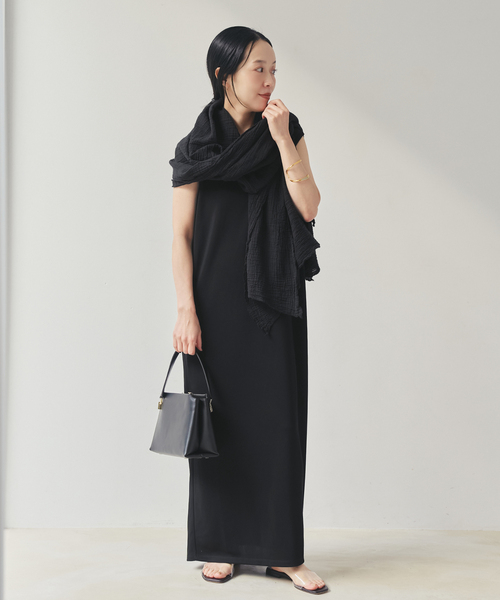 plage（プラージュ）の「《追加》LES ATELIERS FRANCAIS DE CONFECTION 別注 PAREO スカーフ（ストール/ショール・レディース・ブラック/アイボリー・FREE）」の3枚目の写真