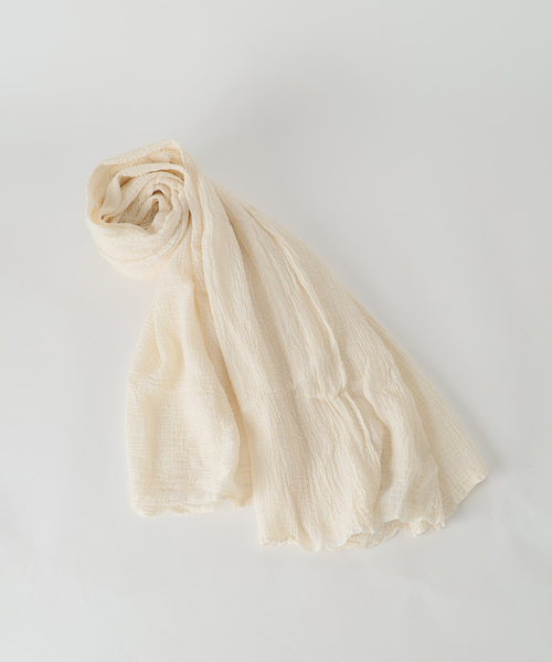 plage（プラージュ）の「《追加》LES ATELIERS FRANCAIS DE CONFECTION 別注 PAREO スカーフ（ストール/ショール・レディース・ブラック/アイボリー・FREE）」の12枚目の写真