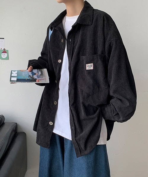 Ressaca(レサーカ)の「オーバーサイズコーデュロイシャツ(シャツ/ブラウス・メンズ・チャコール/カーキ/ブラック/ブルー・L/M)」の6枚目の写真