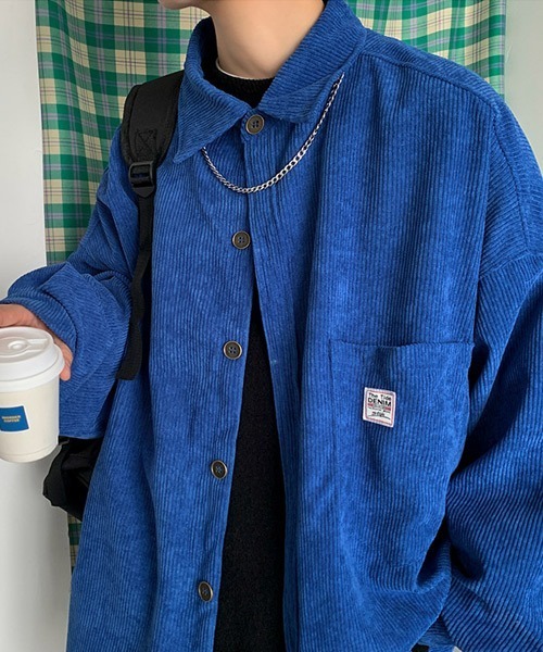 Ressaca(レサーカ)の「オーバーサイズコーデュロイシャツ(シャツ/ブラウス・メンズ・チャコール/カーキ/ブラック/ブルー・L/M)」の15枚目の写真