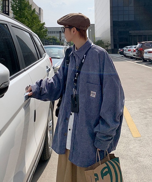 Ressaca(レサーカ)の「オーバーサイズコーデュロイシャツ(シャツ/ブラウス・メンズ・チャコール/カーキ/ブラック/ブルー・L/M)」の17枚目の写真