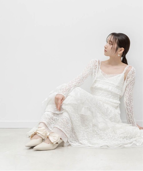 RANDA(ランダ)の「ビッグリボンミュールパンプス(パンプス・レディース・アイボリー/ブラック/ピンク・M/L/S/LL)」の12枚目の写真