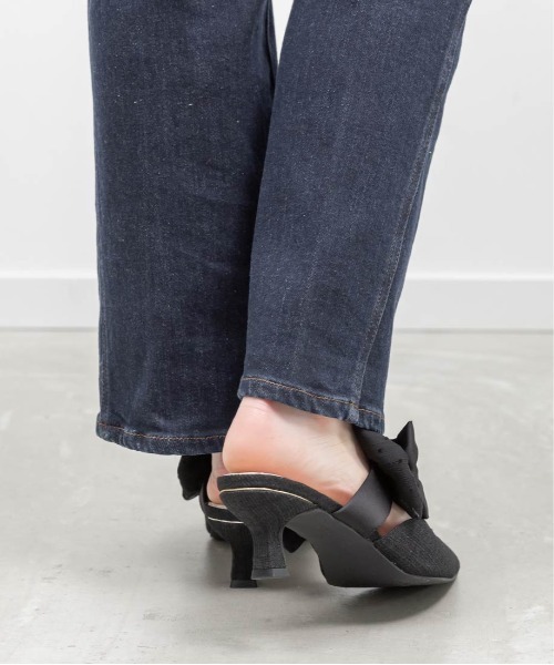 RANDA(ランダ)の「ビッグリボンミュールパンプス(パンプス・レディース・アイボリー/ブラック/ピンク・M/L/S/LL)」の20枚目の写真