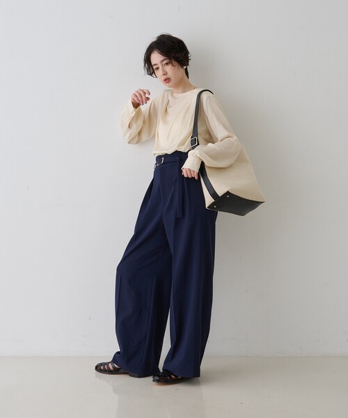 Rouge vif(ルージュヴィフ)の「【CHIMERE/シメール】キャンバスワンショルダーバッグ(ショルダーバッグ・レディース・ブラウン/ブラック・フリー)」の8枚目の写真