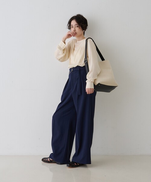 Rouge vif(ルージュヴィフ)の「【CHIMERE/シメール】キャンバスワンショルダーバッグ(ショルダーバッグ・レディース・ブラウン/ブラック・フリー)」の9枚目の写真