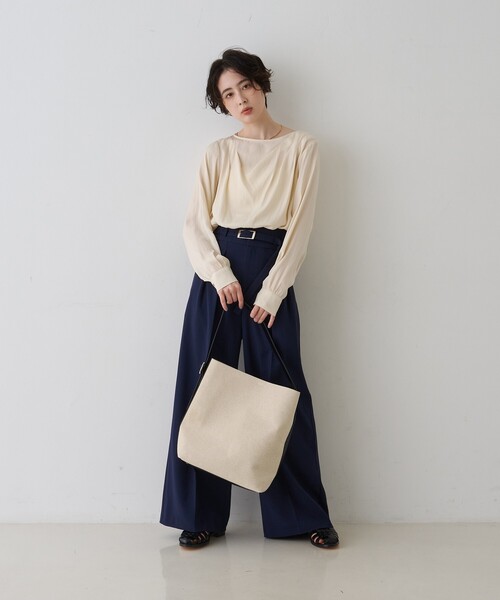 Rouge vif(ルージュヴィフ)の「【CHIMERE/シメール】キャンバスワンショルダーバッグ(ショルダーバッグ・レディース・ブラウン/ブラック・フリー)」の10枚目の写真