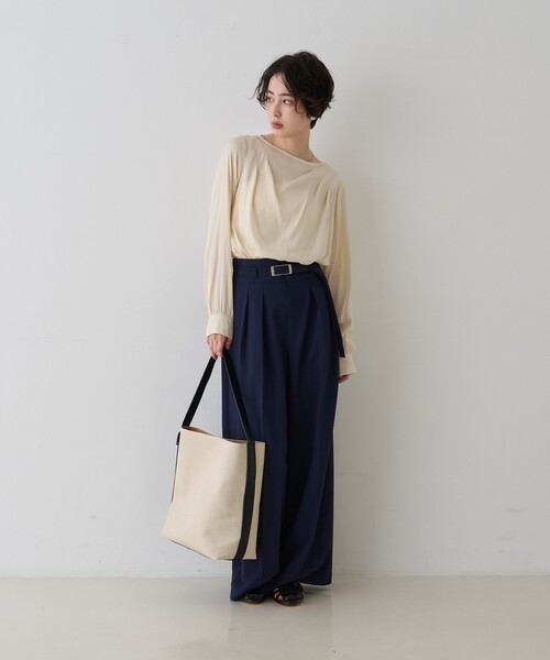 Rouge vif(ルージュヴィフ)の「【CHIMERE/シメール】キャンバスワンショルダーバッグ(ショルダーバッグ・レディース・ブラウン/ブラック・フリー)」の12枚目の写真