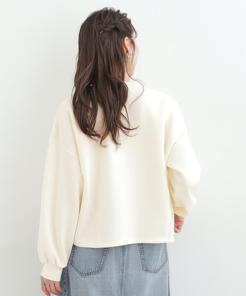 SHOO・LA・RUE（シューラルー）の「【S-LL】美しいシルエット お花ロープ刺繍ダンボールトップス（Tシャツ/カットソー・レディース・グリーン系/オフホワイト/ブラック・04/03/02/01）」の17枚目の写真