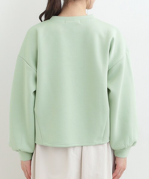 SHOO・LA・RUE（シューラルー）の「【S-LL】美しいシルエット お花ロープ刺繍ダンボールトップス（Tシャツ/カットソー・レディース・グリーン系/オフホワイト/ブラック・04/03/02/01）」の6枚目の写真