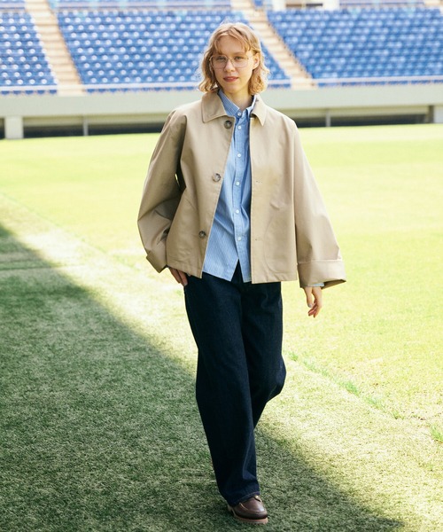 GYMPHLEX（ジムフレックス）の「Gymphlex | コットンギャバジン ショートコート WOMEN（その他アウター・レディース・ベージュ・14）」の15枚目の写真