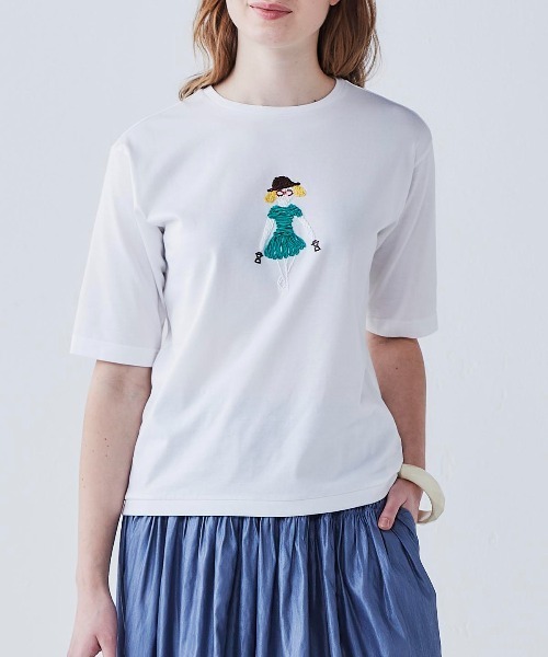 STUDIO PICONE(スタジオピッコーネ)の「コード刺繍UV速乾プルオーバー(Tシャツ/カットソー・レディース・ホワイト/グレー/ベージュ・LL/L/M)」の12枚目の写真