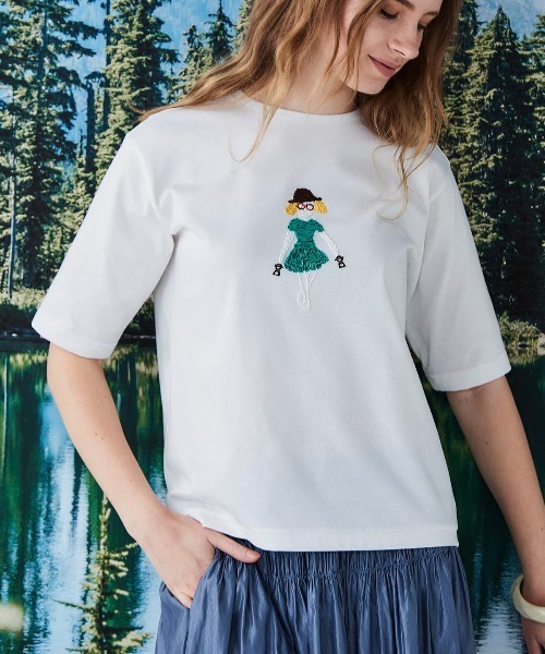 STUDIO PICONE(スタジオピッコーネ)の「コード刺繍UV速乾プルオーバー(Tシャツ/カットソー・レディース・ホワイト/グレー/ベージュ・LL/L/M)」の19枚目の写真