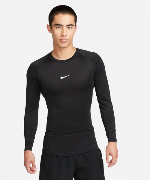 NIKE（ナイキ）の「ナイキ NIKE ナイキ NP DF タイト L/S トップ（Tシャツ/カットソー・メンズ・ホワイト/ブラック・LL/L/3L/M/S）」の2枚目の写真