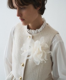 cloenc（クロエンス）の「オーガンジーフラワーコサージュ（ブローチ/コサージュ）」