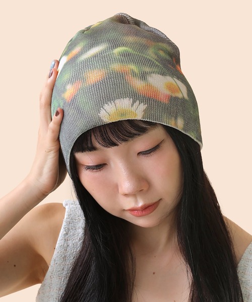 Casselini（キャセリーニ）の「Casselini(キャセリーニ)フォトプリントビーニー（ニットキャップ/ビーニー・レディース・グリーン/ピンク/ブラック・FREE）」の22枚目の写真