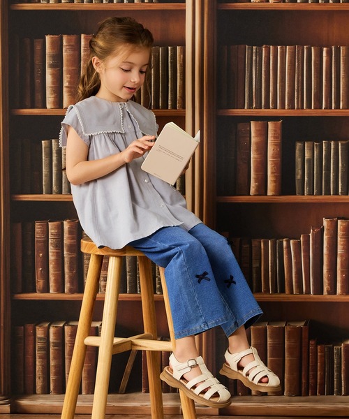 combimini（コンビミニ）の「半袖セーラー襟ブラウス（シャツ/ブラウス・キッズ・グレー・110/120/130/140）」の6枚目の写真