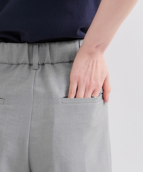 le cercle ADAM ET ROPE'（ルセルクルアダムエロペ）の「リネンライクストレートパンツ/S.Mサイズ展開/セットアップ対応（スラックス・レディース・グレー/チャコールグレー・M/S）」の14枚目の写真