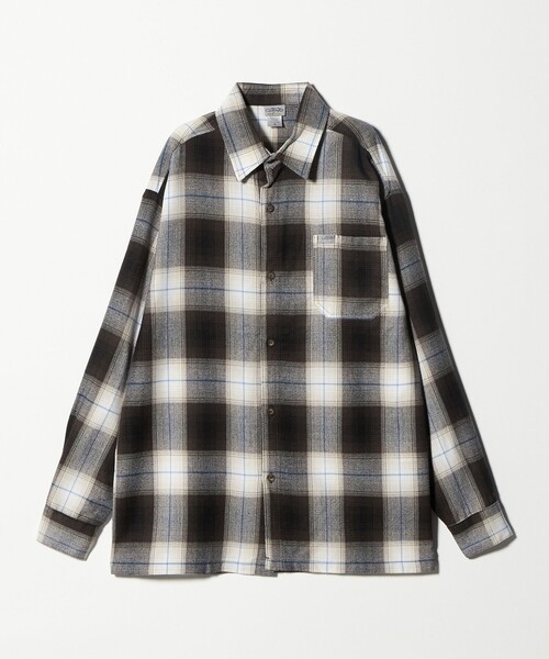 Cal Top(キャルトップ)の「<CalTop>オンブレ チェック ロングスリーブ シャツ(シャツ/ブラウス・メンズ・ライトグレー/ダークブラウン/ダークグレー・M/S)」の3枚目の写真