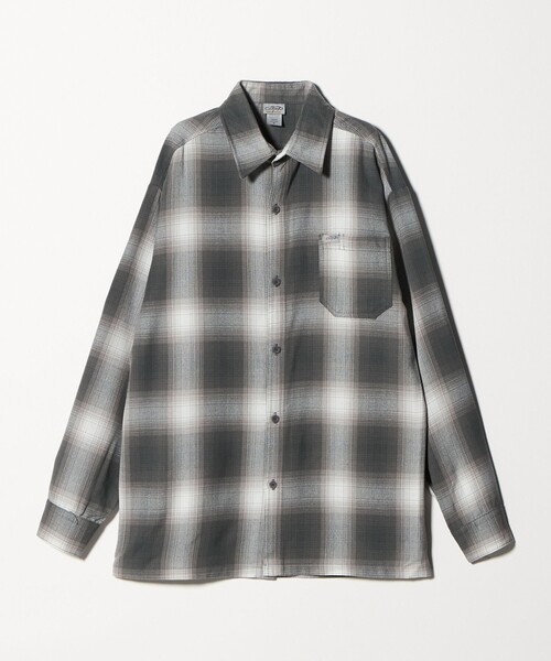 Cal Top(キャルトップ)の「<CalTop>オンブレ チェック ロングスリーブ シャツ(シャツ/ブラウス・メンズ・ライトグレー/ダークブラウン/ダークグレー・M/S)」の2枚目の写真