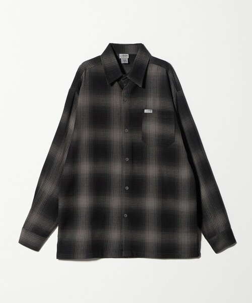 Cal Top(キャルトップ)の「<CalTop>オンブレ チェック ロングスリーブ シャツ(シャツ/ブラウス・メンズ・ライトグレー/ダークブラウン/ダークグレー・M/S)」の1枚目の写真