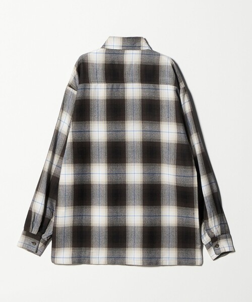 Cal Top(キャルトップ)の「<CalTop>オンブレ チェック ロングスリーブ シャツ(シャツ/ブラウス・メンズ・ライトグレー/ダークブラウン/ダークグレー・M/S)」の4枚目の写真