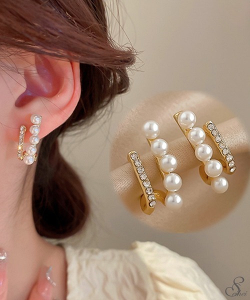 shoppinggo(ショッピングゴー)の「パールピアス 結婚式 おしゃれ オフィス イヤリング シンプル(ピアス(両耳用)・レディース・ホワイト・FREE)」の2枚目の写真