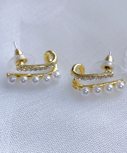 shoppinggo(ショッピングゴー)の「パールピアス 結婚式 おしゃれ オフィス イヤリング シンプル(ピアス(両耳用)・レディース・ホワイト・FREE)」の5枚目の写真
