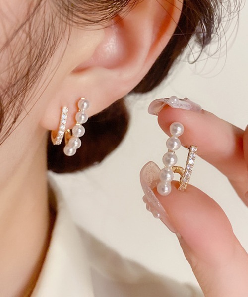 shoppinggo(ショッピングゴー)の「パールピアス 結婚式 おしゃれ オフィス イヤリング シンプル(ピアス(両耳用)・レディース・ホワイト・FREE)」の13枚目の写真